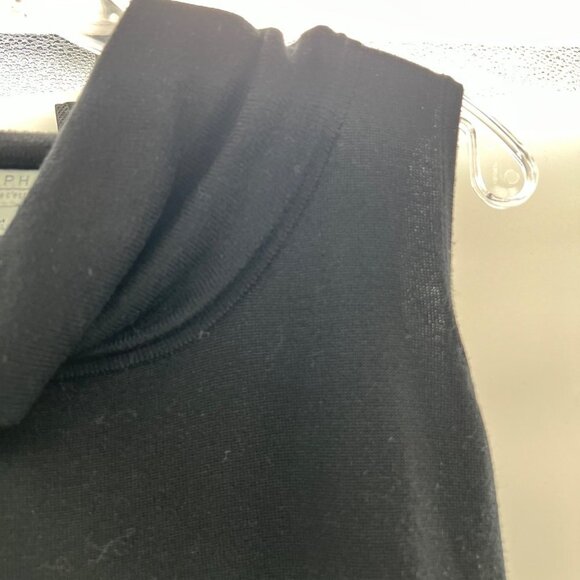 Joseph A. Cowl Neck Sleeveless Sweater Black Size Medium - Picture 5 of 9